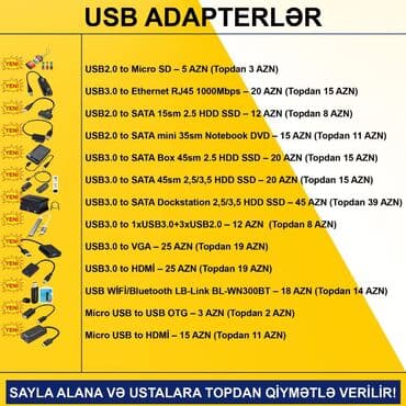 Skanerlər: Adapterlər/Keçidlər SAYLA ALANA VƏ USTALARA TOPDAN QİYMƏTLƏ VERİLİR! — 3