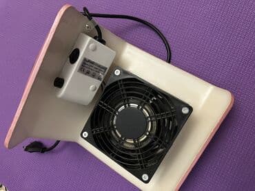 dirnaq masası: Manikür üçün masaüstü toz yığan cihaz - Rəng: çəhrayı gövdə, ağ ön — 2