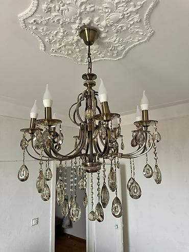 guzgu samdan: Çılçıraq, 6 lampa, Metal — 1