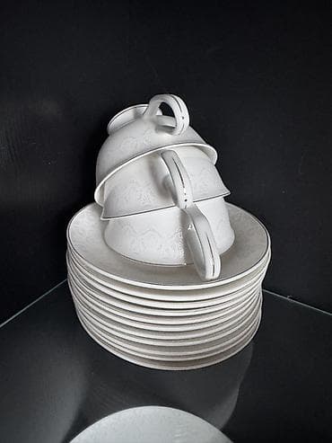 Обеденный набор, цвет - Белый, Фарфор, 12 персон, Германия — 7