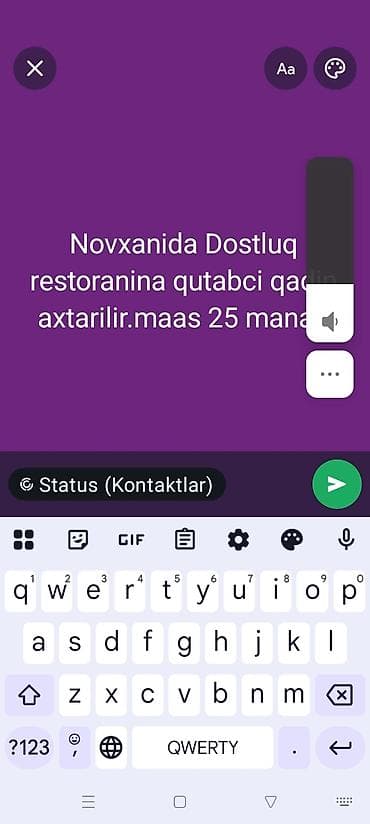 təndir işi: Aşpaz tələb olunur, Qutabçı — 1