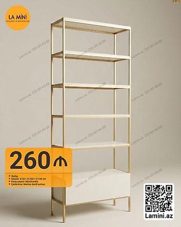 Rəflər, etajerkalar: LA MINI minimalist stellaj - Tip: Stellaj (raf sistemi) - Ölçülər — 1