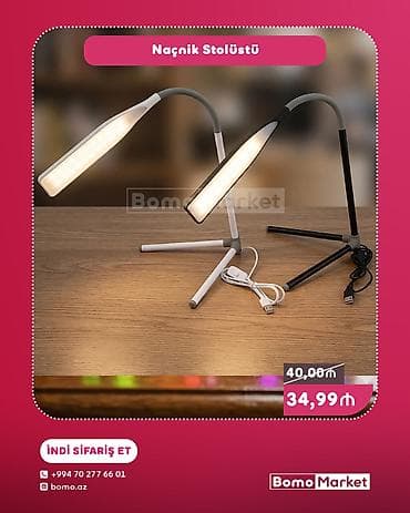 Naçnik Stolüstü LED lampa - Zərif və müasir dizayn: nazik işıq paneli