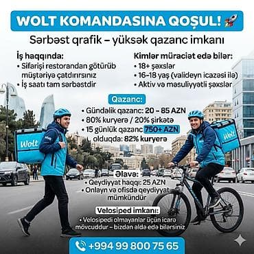taksi sirketi: Sürücü-kuryer tələb olunur, Nəqliyyat təmin edilir, Gündəlik ödəniş, Təcrübəsiz — 1
