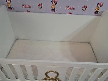 Uşaq beşiyi – “Ali Bebe” kombinə olunmuş model - Rəng: ağ, qızılı