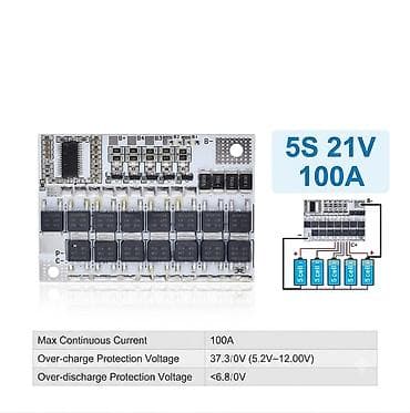 5S 21V 100A Li-ion/LiPo BMS qoruyucu plata - 5S akkumulyator paketi