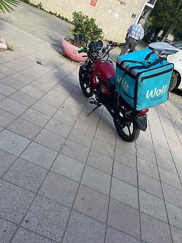electro moto: Motoçatıqlı çatdırılma üçün tam hazır motosiklet - Rəng: qırmızı — 2