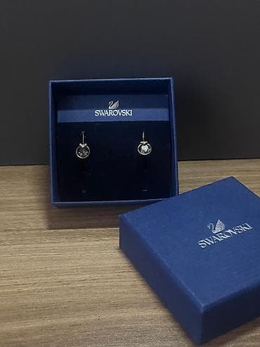 crystal: Swarovski "Bella V Drop" Sırqalar Dizayn: Dairəvi kəsimli iri boz — 1