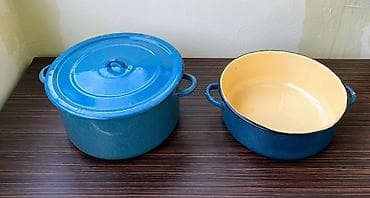 Emal Örtüklü Tökmə Qazan Dəsti (2 ədəd) Sovetindir. Anlayışı olan — 1