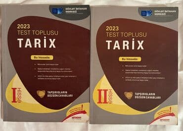 📚 Kitablar test toplusudur. Bacım istifadə edib və tam səliqəli