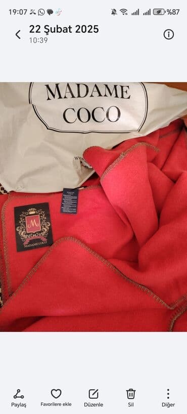 2 neferlik örtük1 ci elMadam Koko firması,reng qırmızı