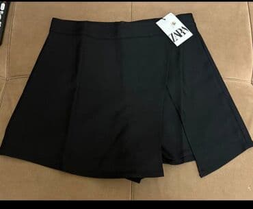 sort inəklər: Шорты, Zara, M, цвет - Черный — 1