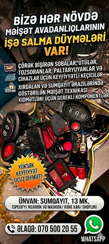 Məişət avadanlıqları üçün işə salma düymələri və keçidlər - Çörək