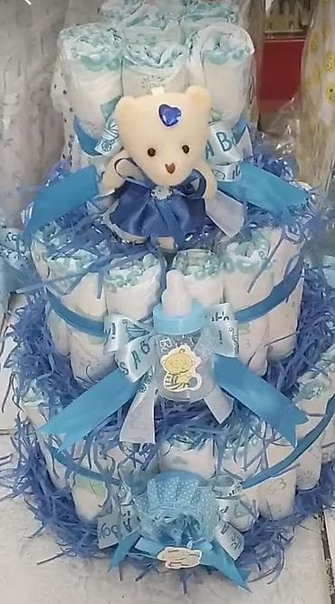 stik: Məhsul: Uşaq bezi tortu – oğlan üçün hədiyyə kompozisiyası sifarişle — 1