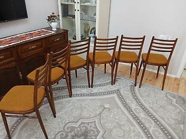 piknik stulları: Mətbəx üçün, Qatlanmayan, rəng - Sarı Stul — 5