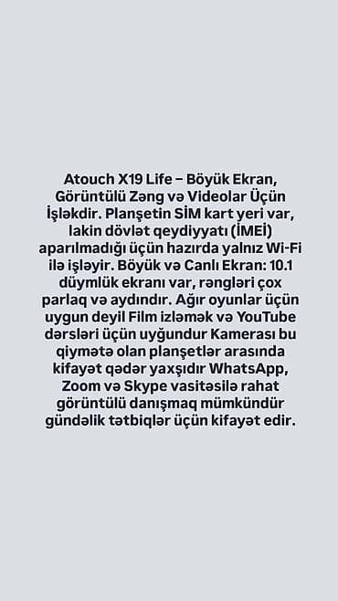 tab s10: Planşet atouch sadə ikinciəl — 5