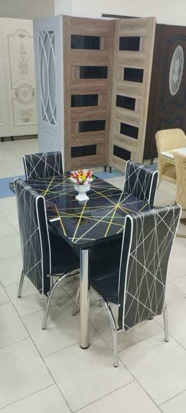 Masa və oturacaq dəstləri: Mətbəx üçün, Yeni, Açılan, 4 stul — 1