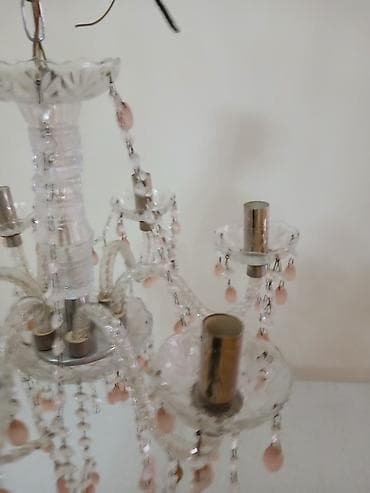 metbex isiqlari: Çılçıraq, 6 lampa, Şüşə — 3