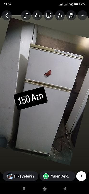 ucuz mini soyuducular: 2 qapılı Indesit Soyuducu Satılır, rəng - Ağ — 1