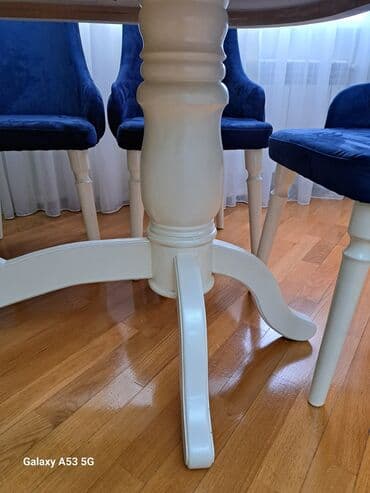 karaca əhmədli: Qonaq masası, İşlənmiş, Açılmayan, MDF, Oval masa — 6