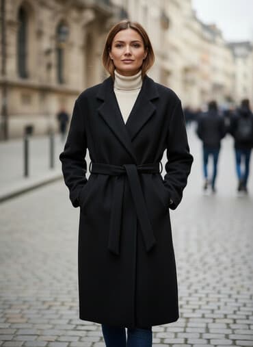 pull bear kurtka: Palto, PULL&BEAR, XL, rəng - Qara — 1