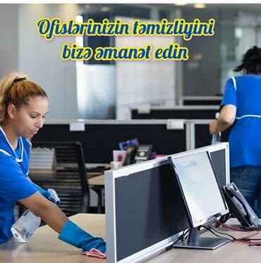 Təmizlik | Mənzillər, Ofislər, Evlər | Gündəlik təmizlik, Təmirdən sonra təmizlik, Pəncərələrin, fasadların yuyulması