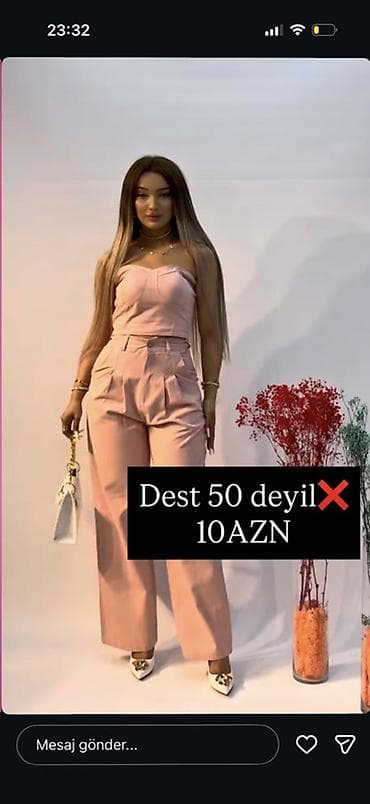 • Qadın geyimləri – müxtəlif dəst və tulum modelləri 1) Pudra rəngli lalafo.az -da • Qadın geyimləri – müxtəlif dəst və tulum modelləri 1) Pudra rəngli