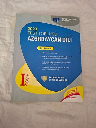 array test bankı pdf: Az dili 2023cü il.Təptəzədir.Qiymət 4 manat.✅️(8manat.❌️) — 1