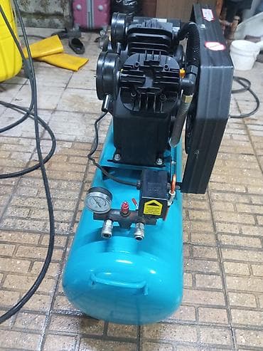 kompressor balonu: Hava kompressoru - Elektriklə işləyən, kəmər ötürücülü pistonlu — 1