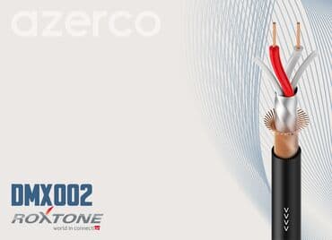 электрический кабель: Roxtone DMX002 markalı, qara rəngli, iki damarlı kabel. Audio — 3