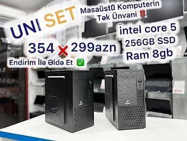 Masaüstü kompüter Şəhər: Bakı Yeni?: Bəli Çatdırılma?: Bəli UniSet