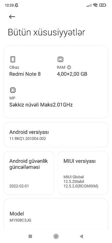 red dead redemption: Redmi Note 8, 128 GB, rəng - Mavi, İki sim kartlı — 3