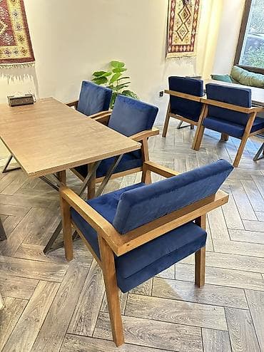 sade mebeller: Yumuru masa 80 İki neferlik 8eded. 1i 200 Kvadrat masa 150 üstü — 6