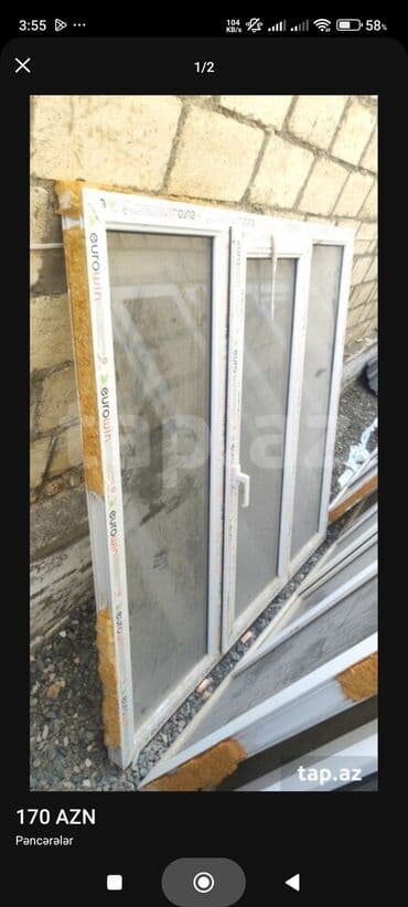 mdf divar panelleri: PVC pəncərə paketləri - Material: ağ rəngli PVC profil (Eurowin — 3