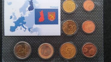 1 manat nece rubl: Комплект из 8 монет Финляндии Euro Set Europa Finlandiya 2005-ci il — 2