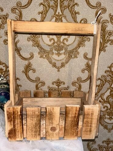 Sandıqlar: Taxta səbət/qutu – dekorativ və funksional - Material: təbii ağac — 2