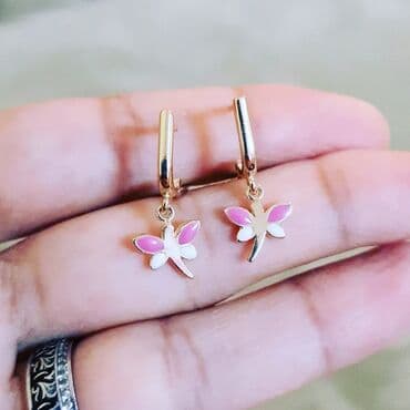 золотые комплекты с бриллиантами в баку: Серьги, Желтое золото, 585 проба, 202 г — 3