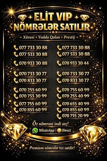 telefon nomresi satisi: Məhsul/xidmət: Elit VIP mobil nömrələr Təsvir: - Xüsusi, yadda qalan — 1