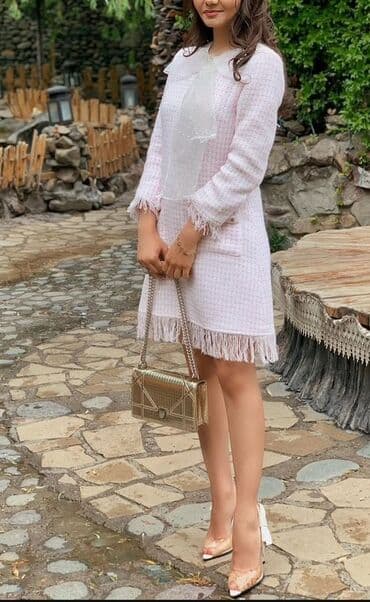 Kişi Geyimləri: Məhsul: Zərif tweed don - Rəng: Açıq çəhrayı - Parça: Yumşaq tweed — 2