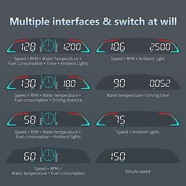 Digər avtoelektronika: Avtomobil üçün Universal HUD (Head-Up Display) Rəqəmsal Göstərici — 6