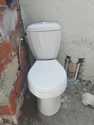 S.x. unitaz – çənli model - Material: keramika, ağ rəng - Komplekt