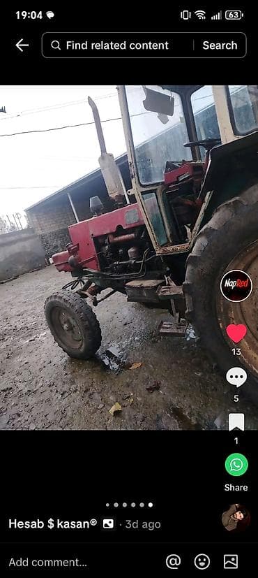 volkswagen golf 1 6: Traktor – Belarus MTZ seriyası tipli, kabinalı Xüsusiyyətlər: - Arxa — 6