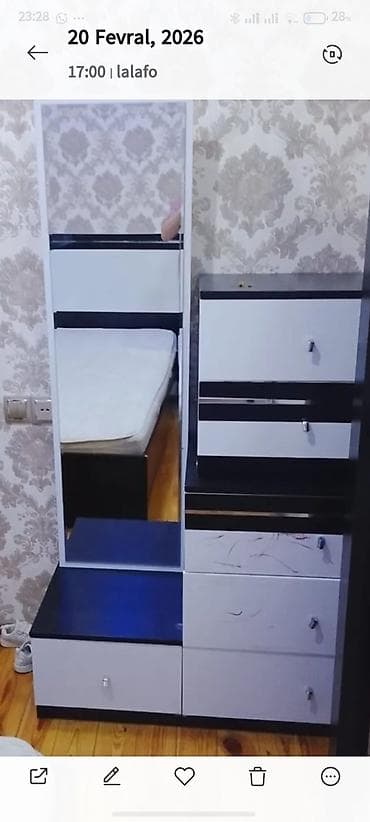 taxta stul stol: İkinəfərlik çarpayı — 3