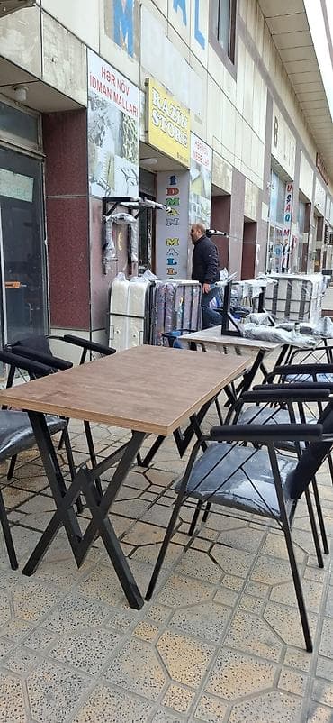 06 masin sekilleri: Balkon üçün, Yeni, Açılmayan, Dördbucaq masa, 4 stul — 4