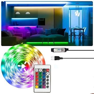 Çoxrəngli led lent dəsti 5 metr lent adapter və pult -12 manat 5