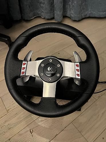 rollu maşın oyunu: Logitech G25 Racing Wheel – tam dəst - 28 sm dəri üzlü sükan, 900° — 2