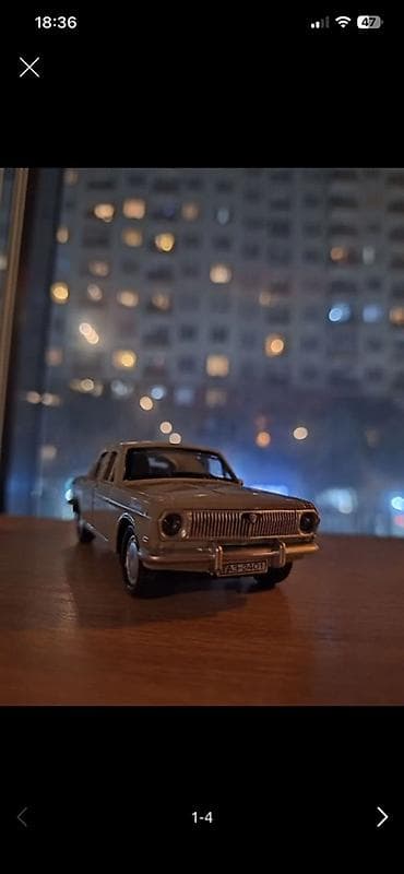 modelka maşın: Sovet klassikası model avtomobil – GAZ-24 “Volqa” (oyuncaq/kolleksiya — 1