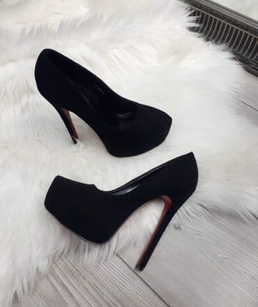 qara mokasinlər: Tuflilər, Ölçü: 38, rəng - Qara, İşlənmiş — 1