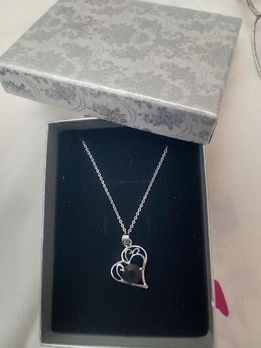 Спорт и отдых: Gümüşu rəngli zərif boyunbağılar – hədiyyə qutusunda Məhsul — 5