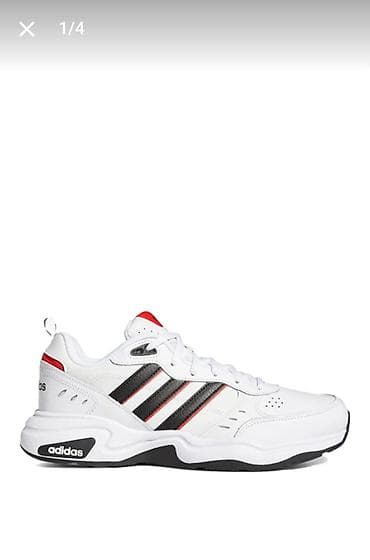 ağ krasovka: Adidas kişi idman ayaqqabısı original – ağ/qara/qırmızı rəng — 1